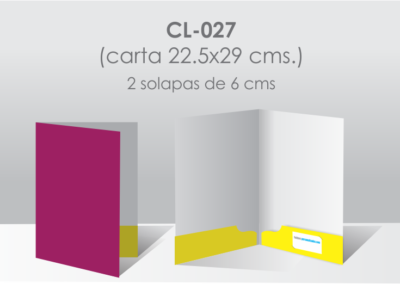Folder modelo CL 027